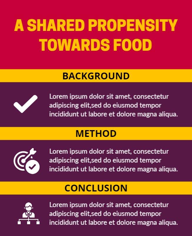 Bold Colorful Food Research Presentation Poster Template
