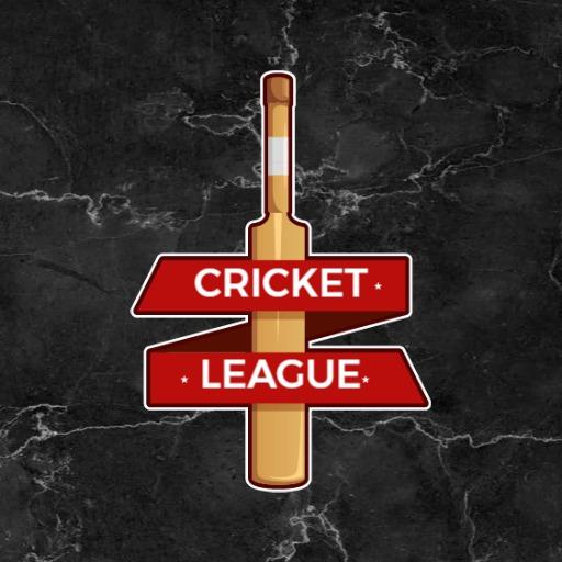 Bold Cricket Bat with Red League Flag Design Logo Template