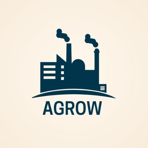 Bold Dark Factory Design Highlighting Industrial Growth Logo Template