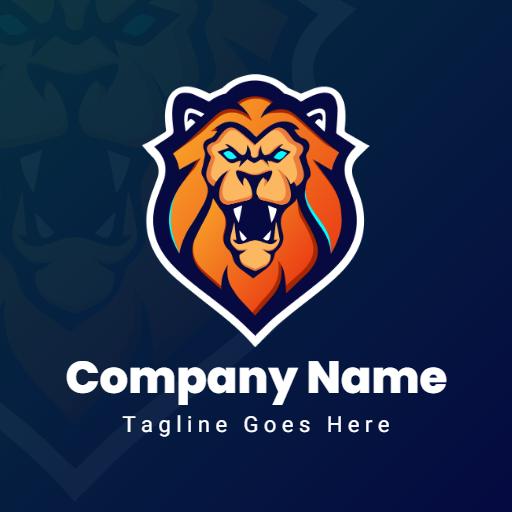 Bold Design of a Powerful Lion Icon Representing Strength Logo Template