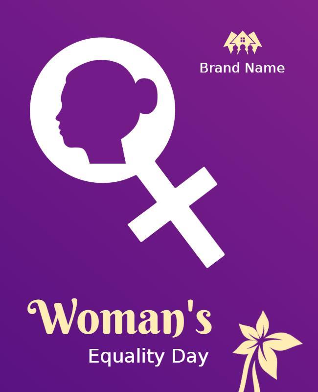 Bold Feminist Symbol for Woman's Equality Day Poster Template
