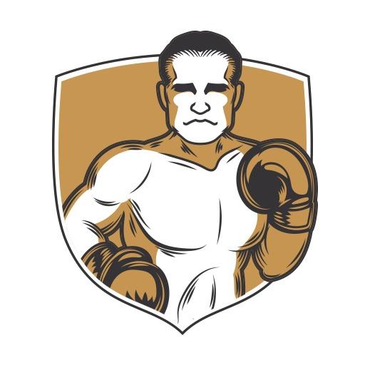 Bold Fighter Design Showcasing Boxing Sports Spirit Logo Template