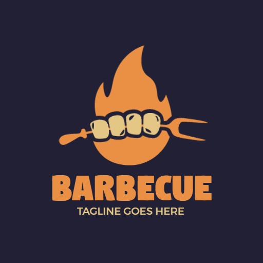 Bold Fire and Grill Design Celebrating Barbecue Culture Logo Template