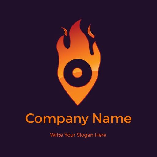 Bold Fire Flame Design Signifying Passionate Service Logo Template