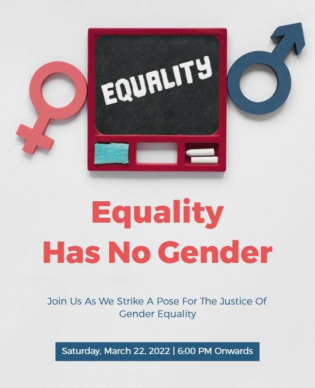 Bold Gender Symbols Theme for Equality Awareness Poster Template