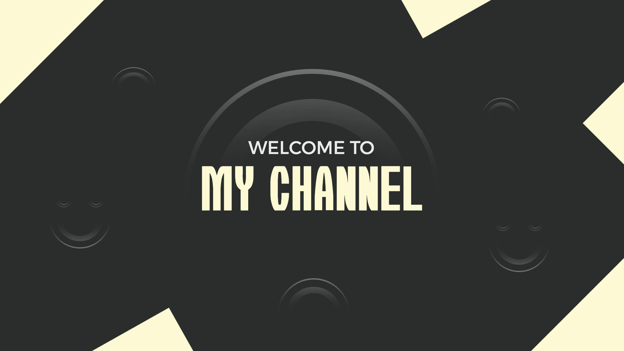 Bold Geometric Black and Cream Design YouTube Channel Banner Template