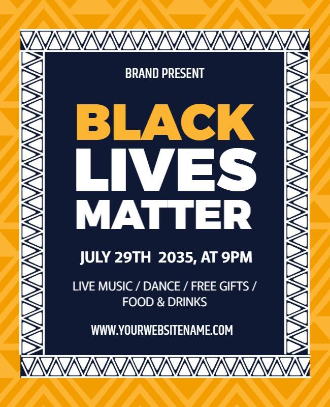 Bold Geometric Black Lives Matter Celebration Poster Template