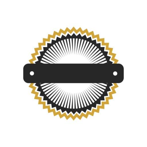 Bold Geometric Design in Black and Gold Circle Logo Template