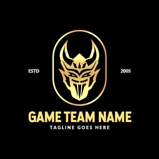 Bold Golden Dragon Design Representing Gaming Team Identity Logo Template