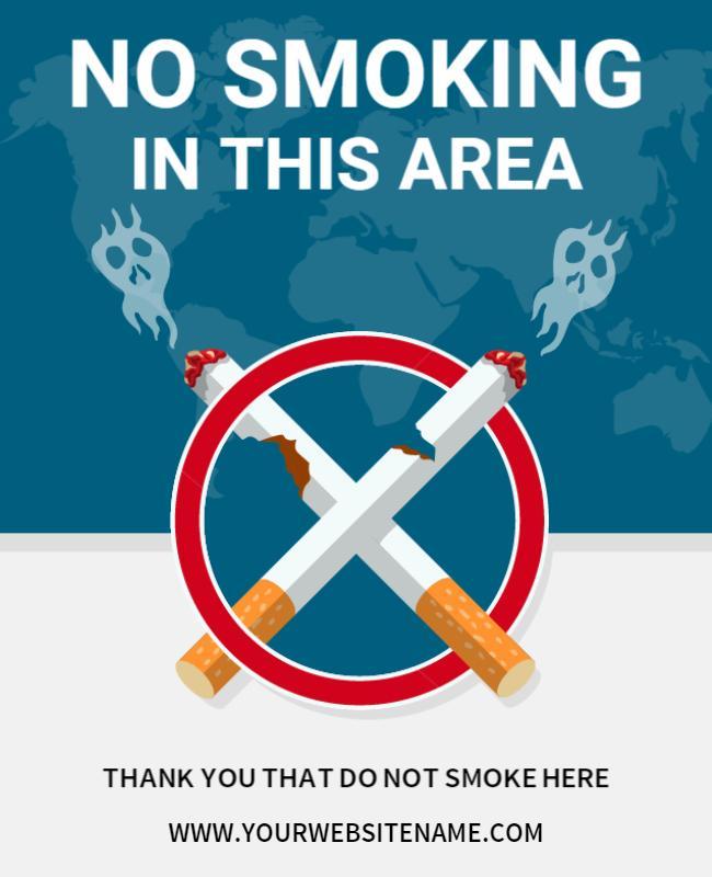 Bold Graphic Anti-Smoking Safety Zone Poster Template