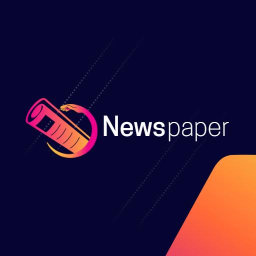 Bold Graphic Design Featuring Newspaper and Modern Colors Logo Template