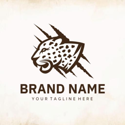 Bold Graphic Design Showcasing Jaguar with Dynamic Features Logo Template