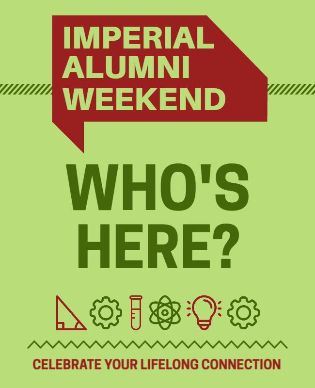 Bold Green Alumni Weekend Celebration Flyer Template
