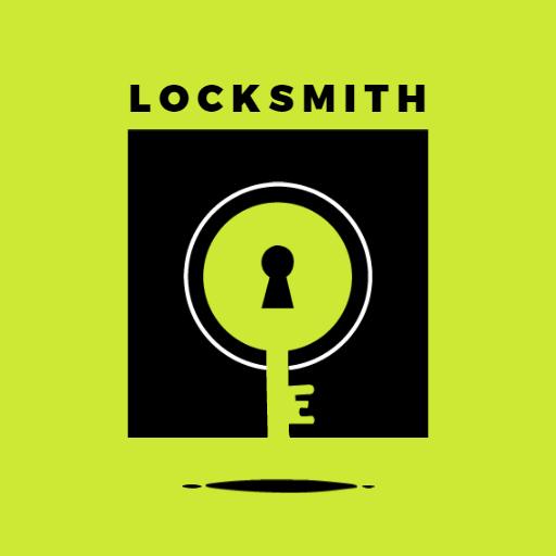 Bold Green and Black Logo Showcasing Reliable Locksmith Services Logo Template