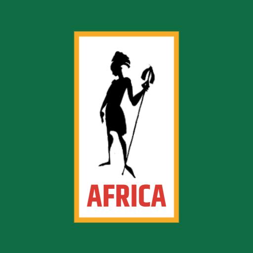 Bold Green and Yellow Silhouette Representing Africa Logo Template