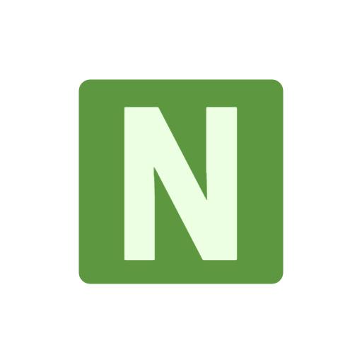 Bold Green Background Featuring Letter N in Alphabet Logo Template