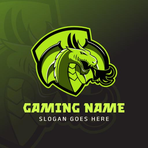 Bold Green Dragon Emblem Signifying Esports Competition Logo Template