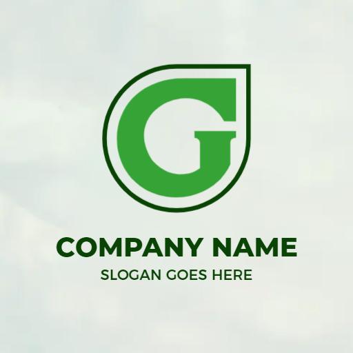 Bold Green Letter G Design Representing Business Identity Logo Template