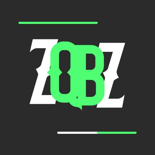 Bold Green Letter Monogram Design for Initials ZB Logo Template