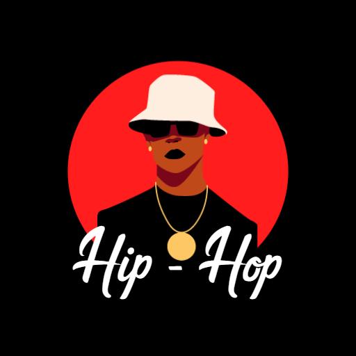 Bold Hip-Hop Avatar Design Featuring Vibrant Red Background Logo Template