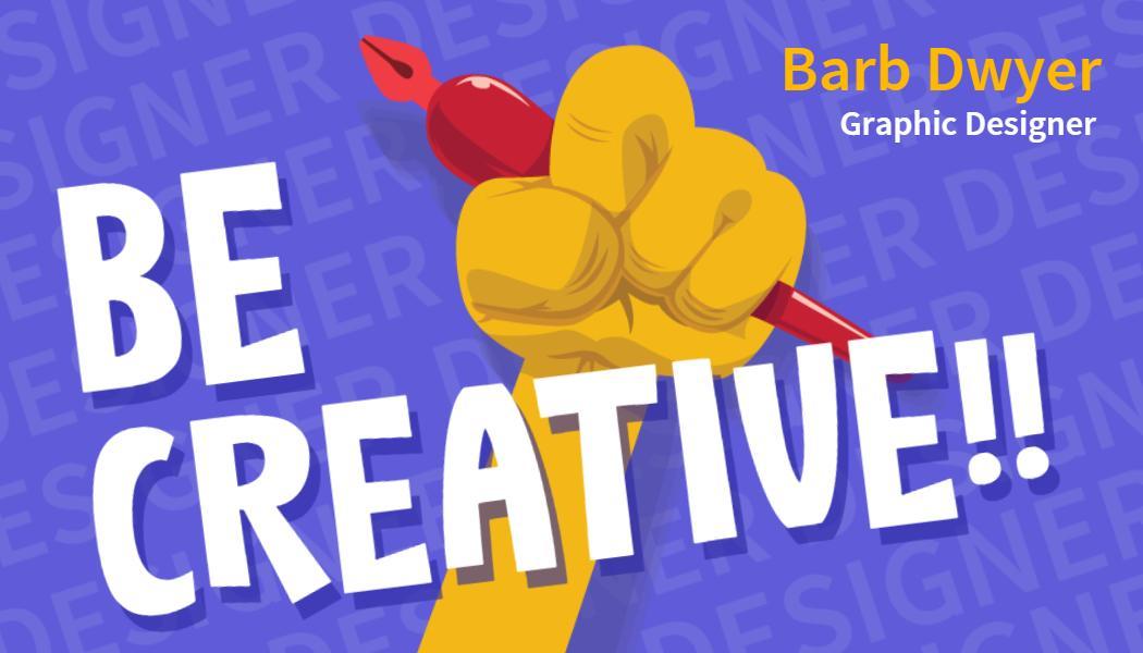 Bold Illustrative Creative Hand-Drawn Graphic Designer Business Card Template