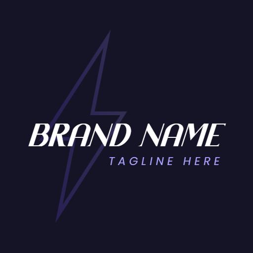 Bold Lightning Typography Design for Modern Branding Logo Template