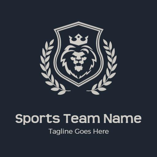 Bold Lion Emblem Representing Elite Sports Team Logo Template