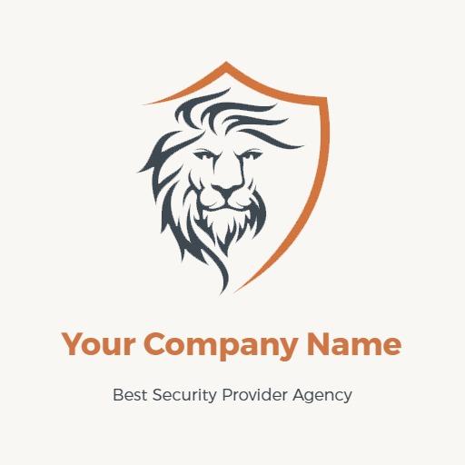 Bold Lion Shield Design Representing Security Protection Logo Template