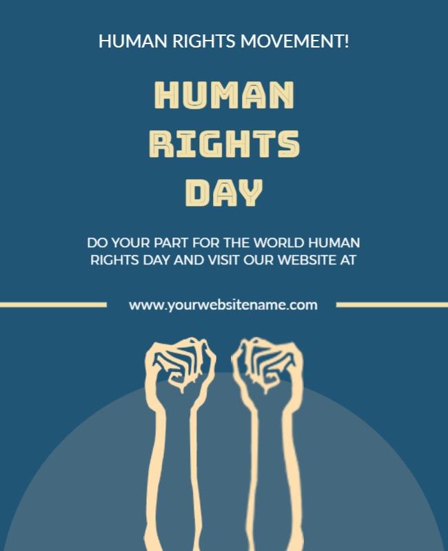 Bold Minimalist Human Rights Movement Awareness Poster Template