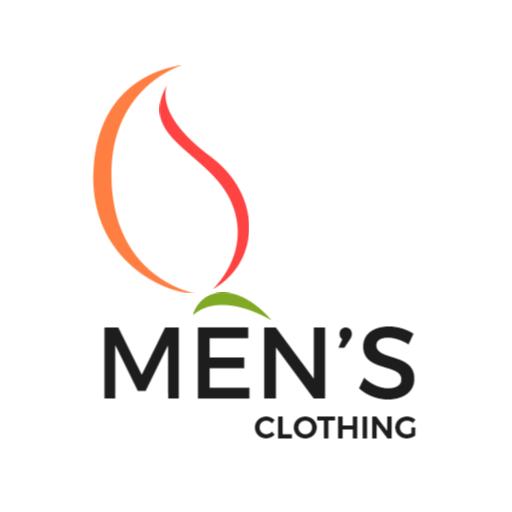 Bold Modern Flame Design for Men's Clothing Brand Logo Template