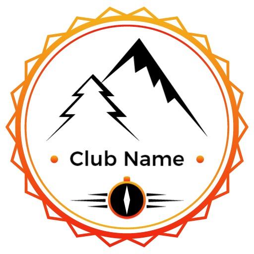 Bold Mountain Design Inside a Vibrant Circle Logo Template