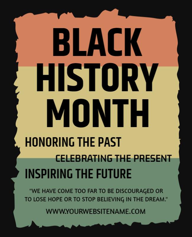 Bold Multicolor Black History Month Celebration Poster Template