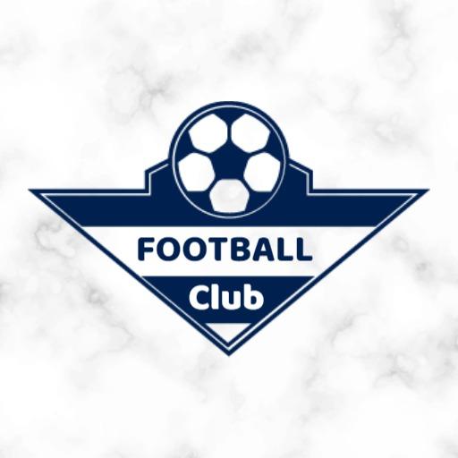 Bold Navy Blue Football Club Logo with Classic Emblem Style Logo Template