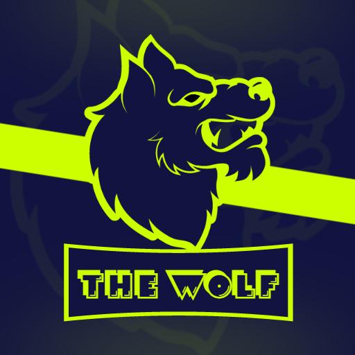 Bold Neon Green Wolf Head Design for Logo Creation Logo Template