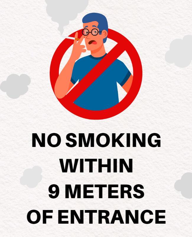 Bold No Smoking Warning Sign Poster Template