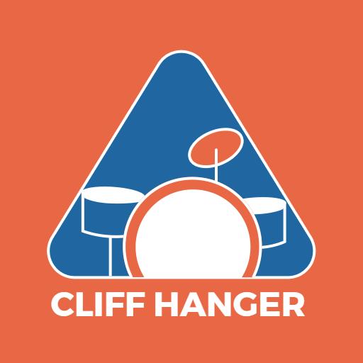 Bold Orange and Blue Drumming Enthusiast's Logo Template