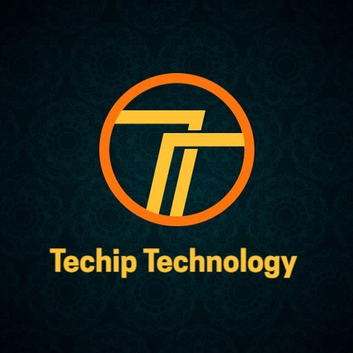 Bold Orange and Yellow Tech Design Representing Innovation Logo Template