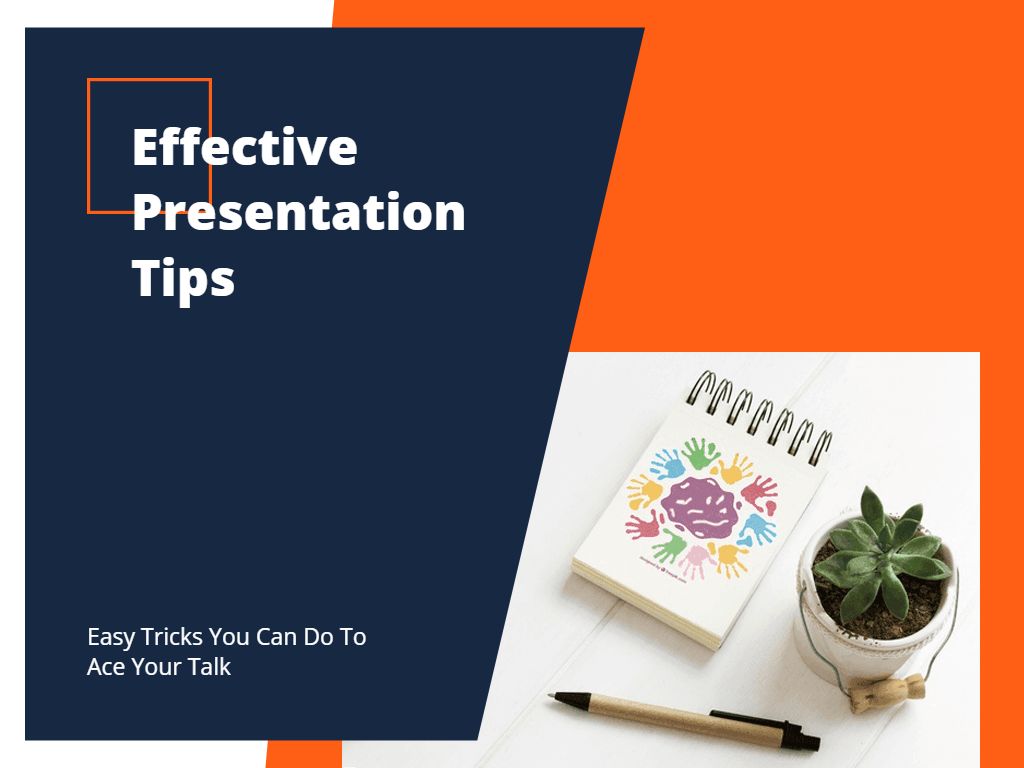 Bold Orange Business Presentation Tips for Effective Communication Presentation Template