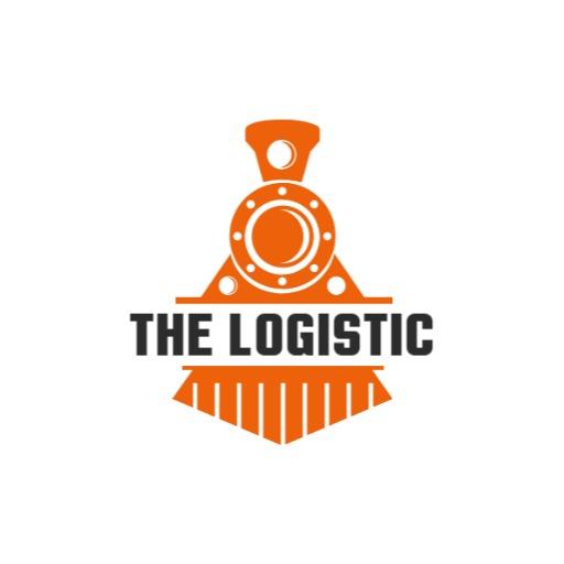 Bold Orange Train Graphic Highlighting Transportation Services Logo Template