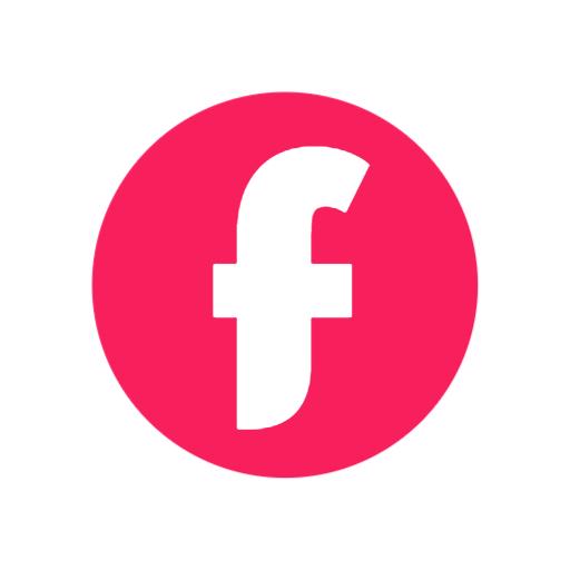 Bold Pink Circle Featuring Stylish Alphabet Design Logo Template
