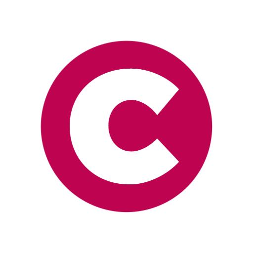 Bold Pink Circular Alphabet Design Featuring Letter C Logo Template