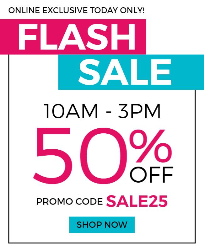Bold Pink Flash Sale Limited Time Offer Poster Template