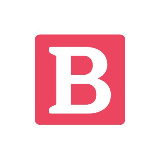 Bold Pink Letter B Emphasizing Modern Alphabet Logo Template