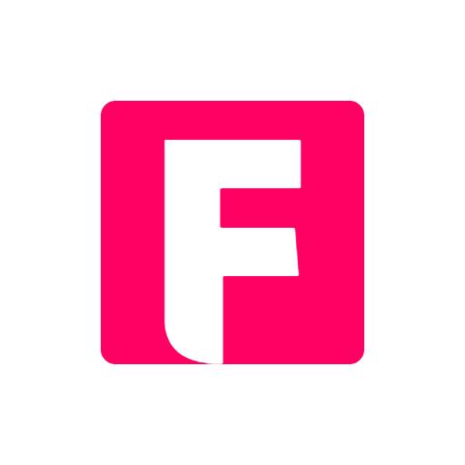 Bold Pink Letter F Design for Creative Alphabet Logo Template