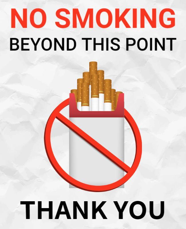 Bold Prohibition No Smoking Signage Poster Template
