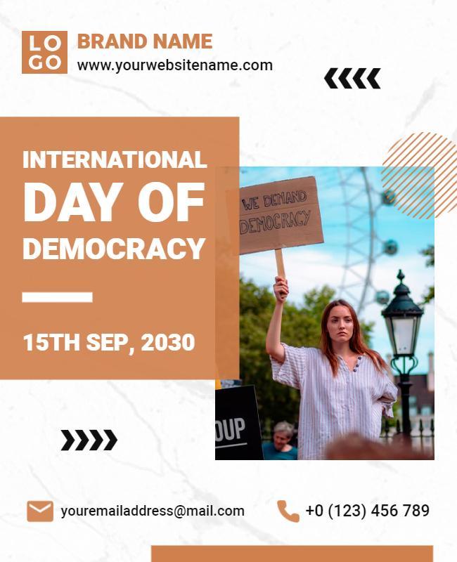 Bold Protest Theme for International Day of Democracy Poster Template
