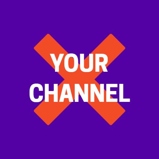 Bold Purple Background with Creative YouTube Channel Logo Template