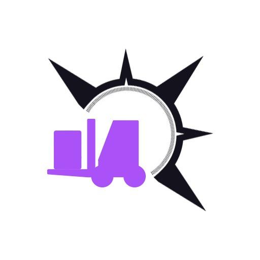 Bold Purple Truck Design Representing Efficient Logistics Logo Template