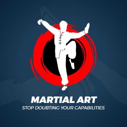 Bold Red and Black Design for Martial Art Empowerment Logo Template