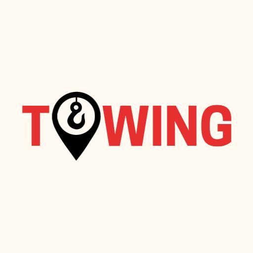 Bold Red and Black Design for Reliable Towing Services Logo Template